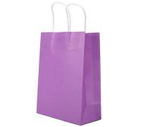 25Pcs Present Bag for Wedding Favor Bag With Handle, Large Capacity, Ideal for Party, Shopping, Outgoing, Not Easy to Wrinkle (Purple)