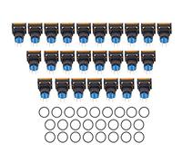 25PCS Push Button Switch, Self Locking Industrial Control, AC DC24V 5A - Durable Mechanical Life, Built - in Indicator Light, Relay Control Use