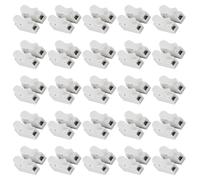 25pcs Push Wire Connector Nylon Steel Terminal Block White