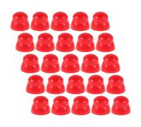 25pcs Red Plastic Dome Nut Caps for Playground Slides and Swing Sets | Snap-on Design, Smooth Surface, Impact Buffering, Easy Cleaning, for School Playgrounds and Maintenance Staff