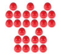 25pcs Red Plastic Dome Screw Bolt Covers for Playground M6 M8 M10 | Clip-on Smooth Caps for Outdoor Playgrounds, Weatherproof Protection, Safer Play Surfaces, Monkey Bars