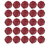 25PCS Red Rose Wax Seal Stickers Embossed Sealing Stamp Labels for Wedding Invitations Envelopes Scrapbooking Gifts Decorations