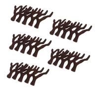 25pcs Reindeer Antlers Hair Clips Flocked Acrylic Coffee | Lightweight Secure Wear, Lifelike Deer Design, Clips for Family Gatherings and Holiday Styling