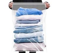 25PCS Reusable Large Travel Clothes Bags Plastic Hospital Bags, Waterproof Ziplock Bags Transparent Large Storage Bag Clear Seal Bags for Clothes Luggage 50X60CM,40X50CM,30X40CM (Without Hole)