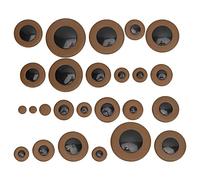 25Pcs Saxophone Pad Replacement, Alto Saxophone Pad with Real Sheepskin and ABS Backing, Wind Instrument Repair Parts for Sound Hole Sealing, Compatible with Most Alto (Brown)