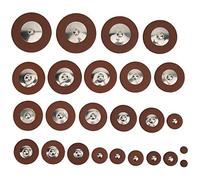 25Pcs Saxophone Pads,Professional Brown 9mm To 52mm Multi Size Sax Leather Pads Replacement Set for Tenor Saxophone Old Part Replacement