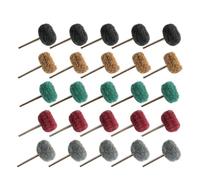 25pcs Scouring Pad for Mini Drill Abrasive Brush 3mm Shank Buffing Wheel Nylon Fiber Grinding Sanding Head Polishing Tools(Mixed,with 3mm Shank)