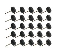25pcs Scouring Pad for Mini Drill Abrasive Brush 3mm Shank Buffing Wheel Nylon Fiber Grinding Sanding Head Polishing Tools(Black,with 2.35mm Shank)