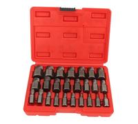 25PCS Screw Extractor Set, Bolt Remover Kit for Multi Spline Screws, Easy Out Bolt Extractor with Steel Construction for Power and Hand Tools in Automotive and DIY