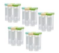 25pcs Self Standing Centrifuge Tubes 50ml Screw Cap Conical Yellow
