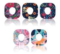 25pcs Sensor Covers for Dexcom G7, Waterproof Blood Sugar Monitor Patch Flower Pattern Adhesive Patches Sensor Sticker Accessories Compatible with Dexcom G7(Flower Styles)