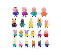 (25pcs/set) 25Pcs Peppa Pig Family Friends Emily Rebecca Suzy Action Figures Toys Xmas Gift