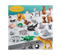 (25pcs/set) 25pcs/set Big Size Figure Animals Block Farm Series Big Building Blocks Animals Series Toys for Childrens Kids Party Gift
