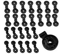 25pcs Shade Net Fixing Clips with Eyelet Protective Cloth Plastic Clips for Fastening Bird Netting, Shading Cloth, Garden Cloth, Agricultural Netting (Black)