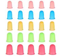 25Pcs Silicone Finger Protectors, Rubber Finger Thimbles, Rubber Thimbles, Finger Protectors for Paperwork Cutting Embroidery Money Counting Crafts Making XXS-L Size