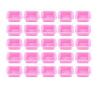25Pcs Silicone Soap Mold, Homemade Soaps Making Kit DIY Baking Tool Soap Stamp Mold for Handmade Soaps, Lotion Bars, Candel, Biscuit, Chocolate (25 Pink)