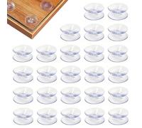 25Pcs Slip-Proof Double Sided Sucker Pads,20mm PVC Clear Double Sided Sucker Pads,Slip-proof Clear Suction for Home Decoration, Outdoor, Kitchen, Window, Glass, Mirror,Table Top