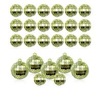 25Pcs Small Mirror Disco Balls - 3cm & 6cm Diameter, Christmas Ornaments, Cake & Party Decoration, Disco Mirror Reflective Balls