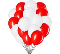 25Pcs St George England Balloons Red White Latex Football World Cup Fan Supporter