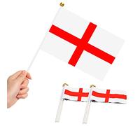 25Pcs St George Hand Flags England Hand Waving Fabric Mini English Flags For Rugby Cricket World Cup Royal Event Support Country