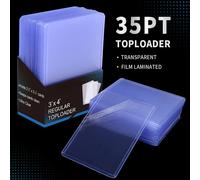 25pcs Top Loaders Trading Card Sleeve 35pt 3” X 4“ Rigid Sport Card Protector Hard Sleeves Toploader for MTGYugioh Baseball Card 102x76mm blue