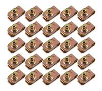 25pcs U-Type Fasteners Nut Metal U-Type Clips Reed-Nuts For Car Motorcycle Scooter U-Style Clip-On- Nut Mounting Clip