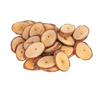 25Pcs Unfinished Wood Slices, Wooden Log Circles with Bark No Hole Log Wooden Circles for DIY Crafts Christmas Wedding Decorations