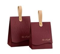 25pcs Wedding Favors Souvenir Candy Bags for Guests Small Bag Paper Birthday Jewelry Packaging Boxs Organizer for Wedding Birthday Party Holiday(Brown,L 11x7x15cm)