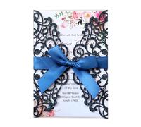 25pcs Wedding Invitations Card Engagement Party Decoratio For Engagement Anniversary(Red)(Blue)