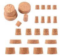 25pcs Wine Cork Stoppers Set, Tapered Bottle Plug for Home Parties