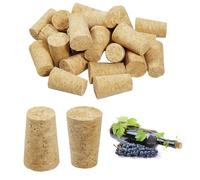 25pcs Wine Corks, Wooden Tapered Cone Bottle Stopper, Wine Beer Stoppers Leakproof Natural Wooden Corks Replacement for Beer Bottles, Wines Bottle, Liquor Bottles Cork Crafts 22x35mm