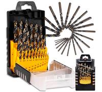 25PCS Wood Drill Bit Set 1-13mm HSS-G, Fully Ground 3 Point Drill Bits, 0.5mm Step Size, Wood-Specific Combination
