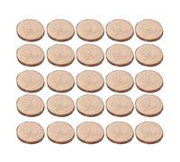 25Pcs Wood Slice Pine Cup Coaster, Natural Wooden Coaster Set, Rustic Wood Slice Decor with Bark and Grain, for Home Office DIY Craft Photography Prop (Medium)