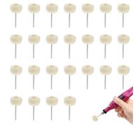 25Pcs Wool Felt Polishing Wheel with 3mm Shank Abrasive Fit for Most Drill
