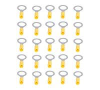 25Pcs Yellow Ring Terminal Connector Kit, RV5-12 Electrical Wire Cable Crimp Terminals Assortment Accessory Set