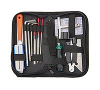 25Pcs Yootones Guitar Repairing Maintenance Tool with Kit String Action Ruler Gauge Measuring Tool Hex Wrench Set Files Fingerboard Guard Understring Radius Gauges Guitar Fret Rocker Leveling