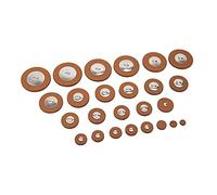 25Pcs Yootones Sax Leather Pads 14 Sizes Replacement Accessories for Alto Saxophone Brown