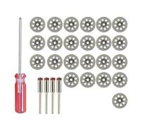 25Piece Set Of 22mm Diamonds Cutting Discs For Rotary Tool Suitable For Stone Glass Tile Includes 4 Mandrels Glass Tile Cutter