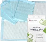 25pk Omnitex 60x90cm DAY Bed Protection 1400ml Disposable Incontinence Pads, Underpad Bio tested to be Kind to Skin, Leak Control Incontinence Bed Pad, Mattress Protector Sheets, Premium Absorption