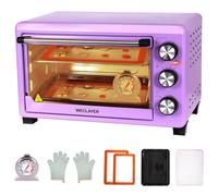 25QT Polymer Clay Oven with Adjustable Time & Temperature,Large Capacity Electric Oven for bake Clay,Polymer Clay Tools,Includes Tray,Wire Rack,Thermometer,Heat-resistant Silicone Mat and Gloves