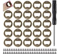 25set DIY Bottle Opener Insert Kits,Beer Bottle Opener Parts Accessories for Resin Mold Bottle Opener