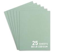 25Sheets Sage Green Cardstock Paper, A4 Card stock for Cricut, Thick Construction Paper for Card Making, Scrapbooking, Craft 90 lb / 250 gsm