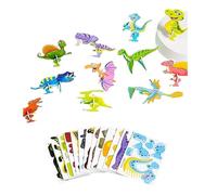 25sheets / Set Puzzle Toy Cartoon Animal Theme 3D Block Preschool Educational Training for Interactively Assembly Interactively Assembly