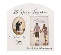 25th Anniversary Then & Now Double Photo Frame from Amore Collection by Juliana