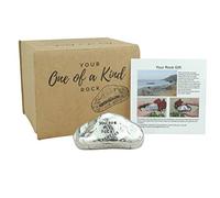 25th Anniversary You are My Rock Gift Idea - Solid Metal Heavy Polished Rock Gift for 25 Year Anniversary Silver