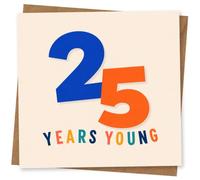 25th Birthday Card for Her, Colourful Design