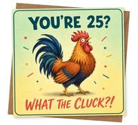 25th Birthday Card for Her, Funny Design