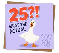 25th Birthday Card, Funny Design