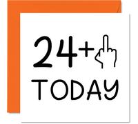 25th Birthday Card Funny for Women - Novelty Middle Finger - Rude Birthday Cards for Men, 145mm Greeting Cards, Joke Banter Cards Daughter Step Son Sister Brother Auntie Uncle