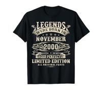 25th Birthday Gifts for Men 25 Year Old Bday November 2000 T-Shirt